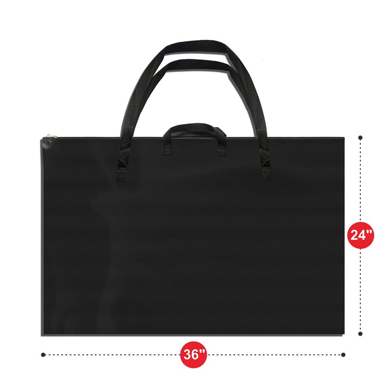 Vantasii Black Art Portfolio Case 24â€ X 36â€ with Shoulder Strap - Image 2